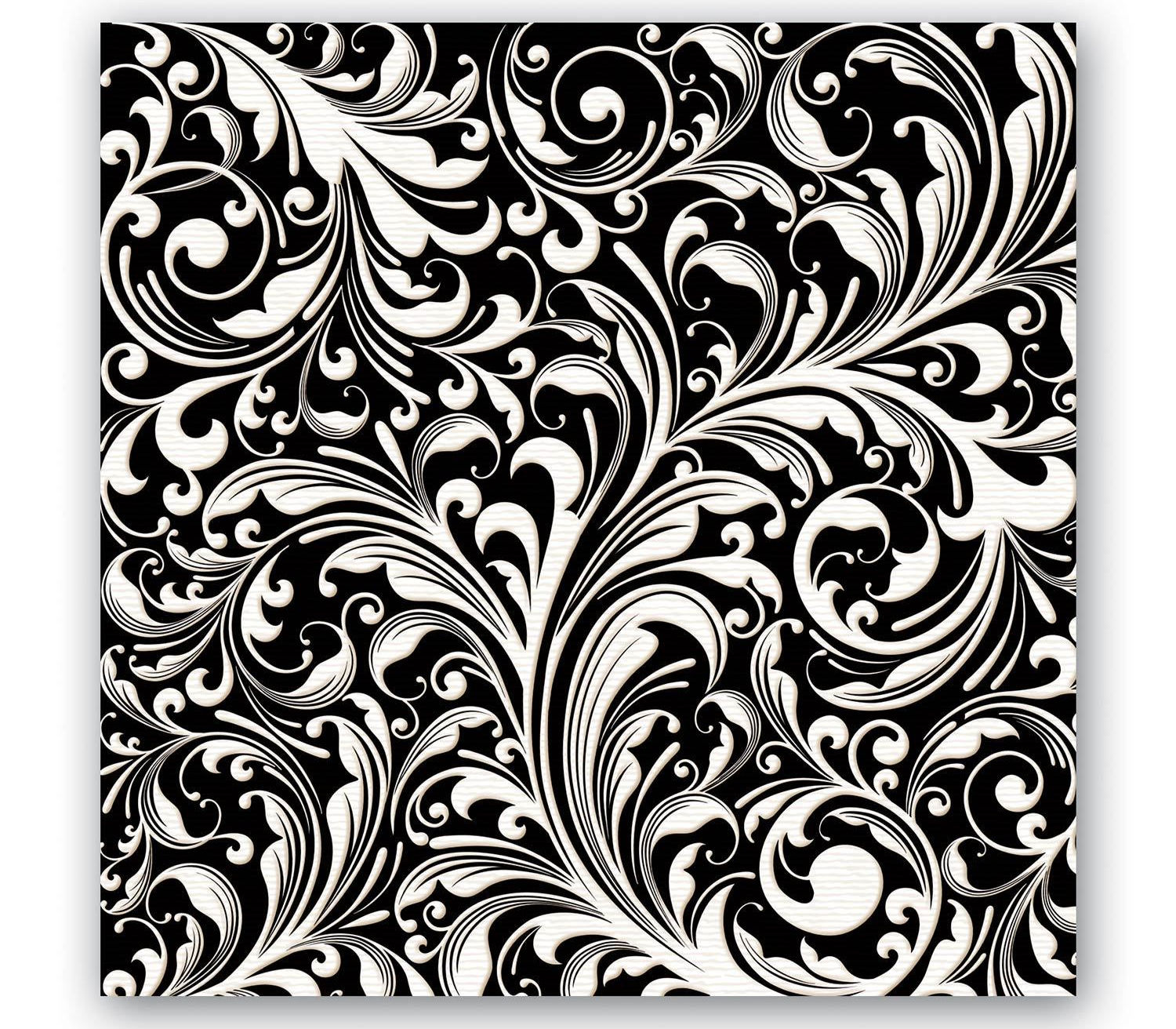 Michel Design Works - Black Florentine Paper Cocktail Napkins