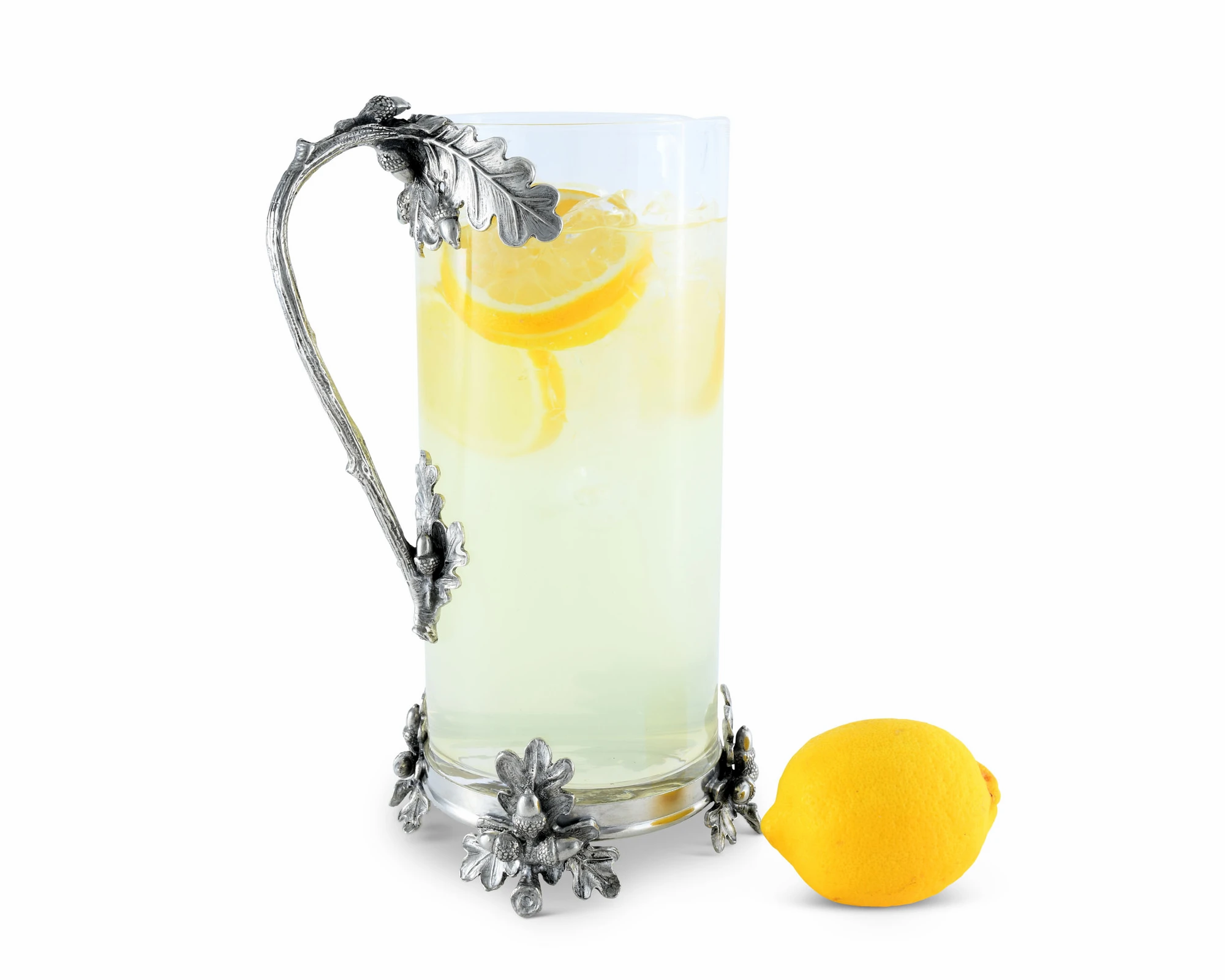 Glass Pitcher with Acorn and Oak Leaf Handle - Thumbnail 5