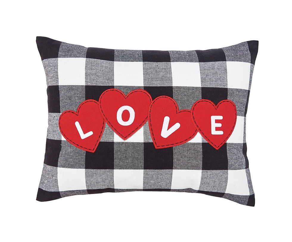 Love Hearts Applique Pillow