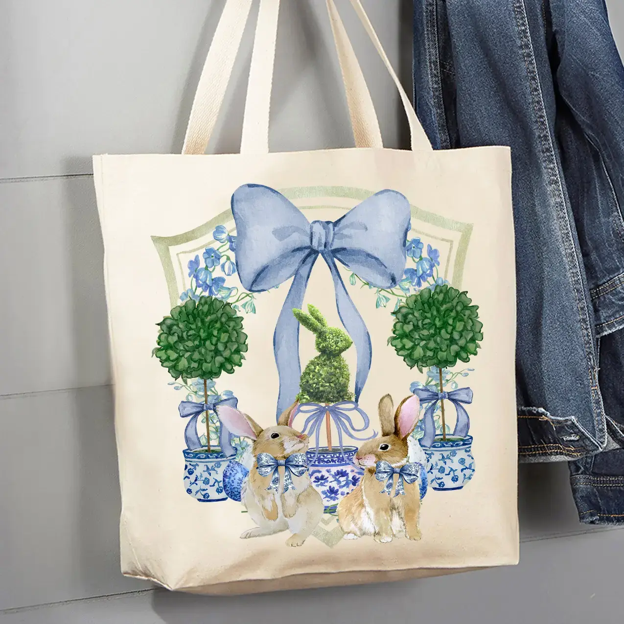Preppy Bunnies Tote Bag