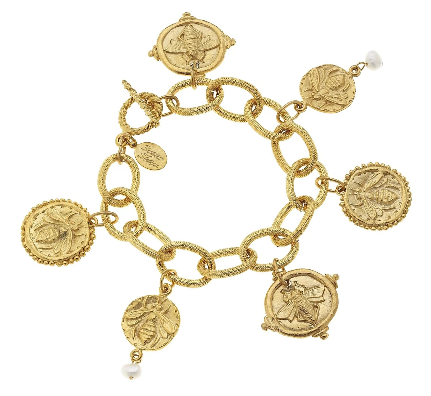 Susan Shaw - Bee Intaglio Charm Bracelet