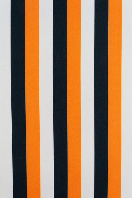White, black and orange vertical stripe pattern fabric..jpg