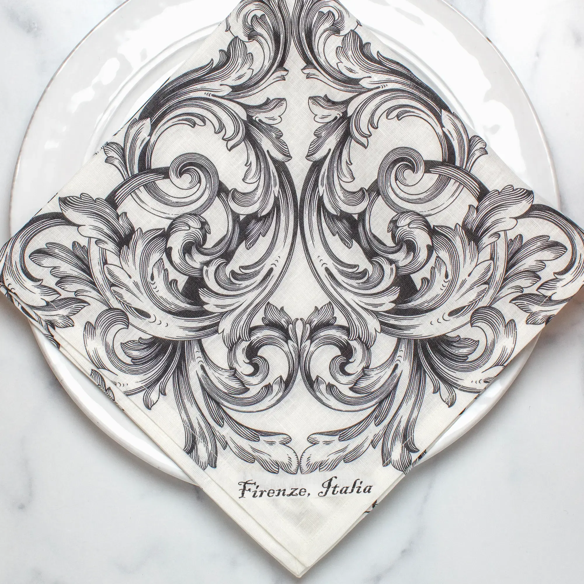 Firenze Italian Linen Large Table Napkins, Set of 4