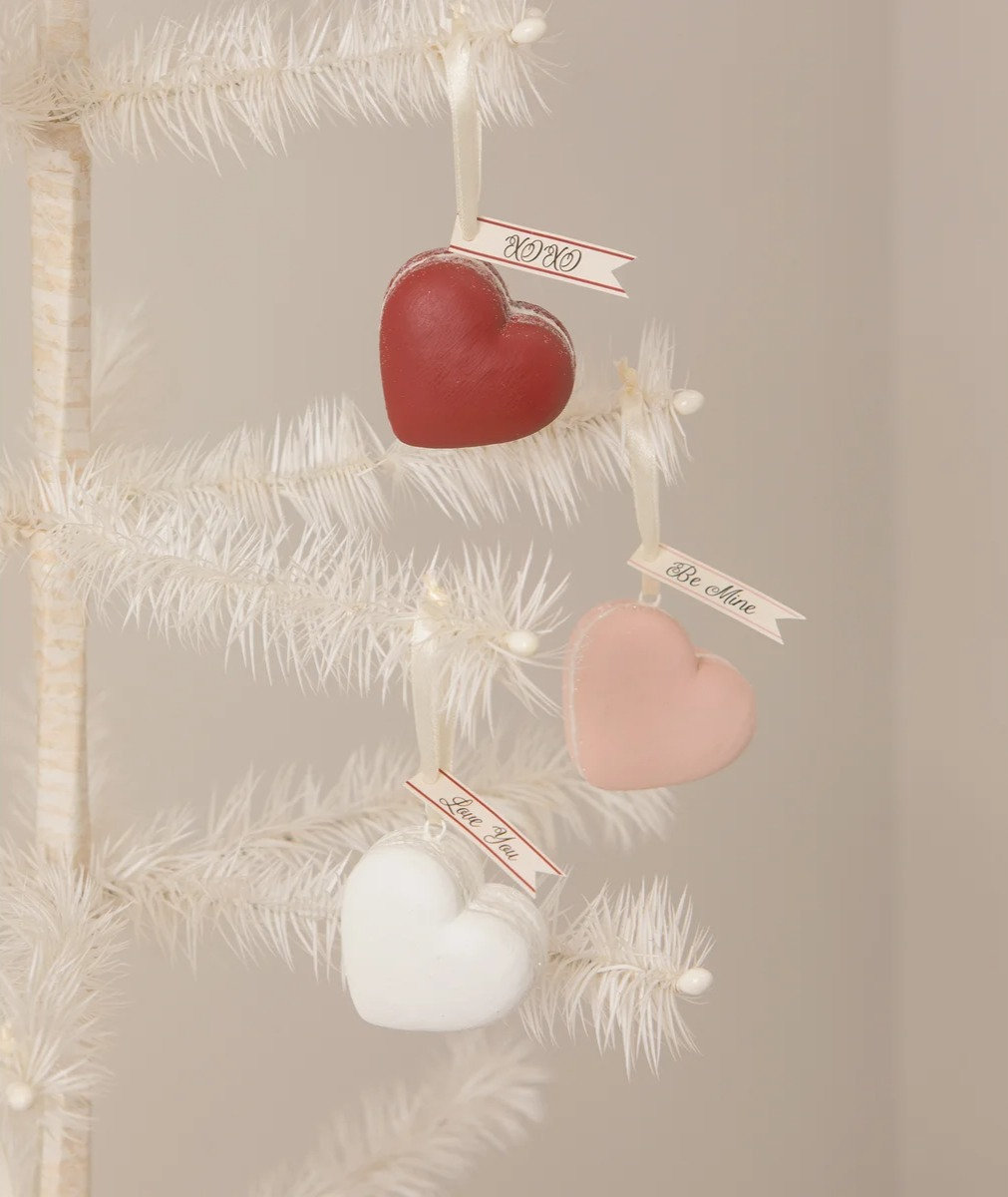 Heart Macaron Ornaments - Set of 3 - Thumbnail 3