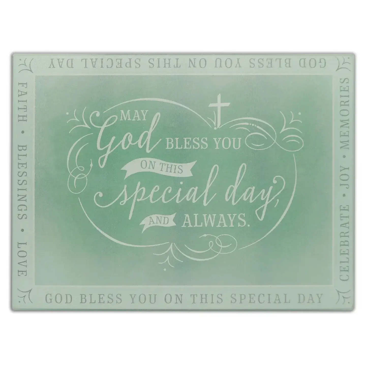 "Special Day" Glass Cake Board