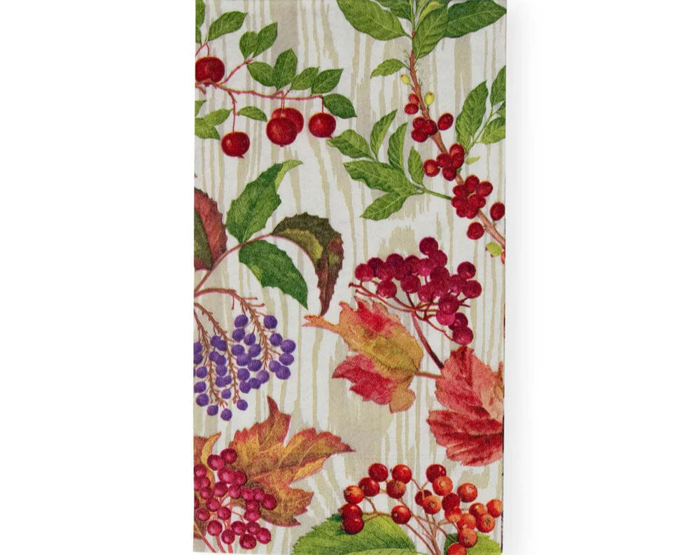 Caspari - Berry Botanical Paper Guest Towel Napkins