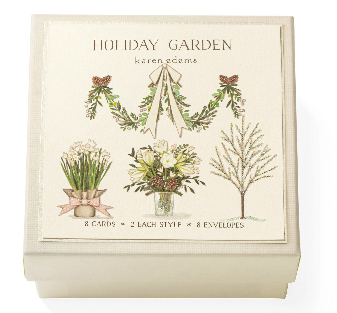Karen Adams - Holiday Garden Gift Enclosures, Box of 8