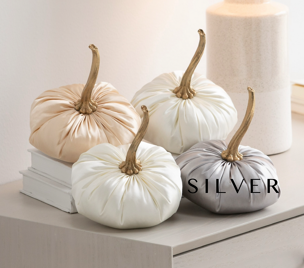 Silver Satin Pumpkin