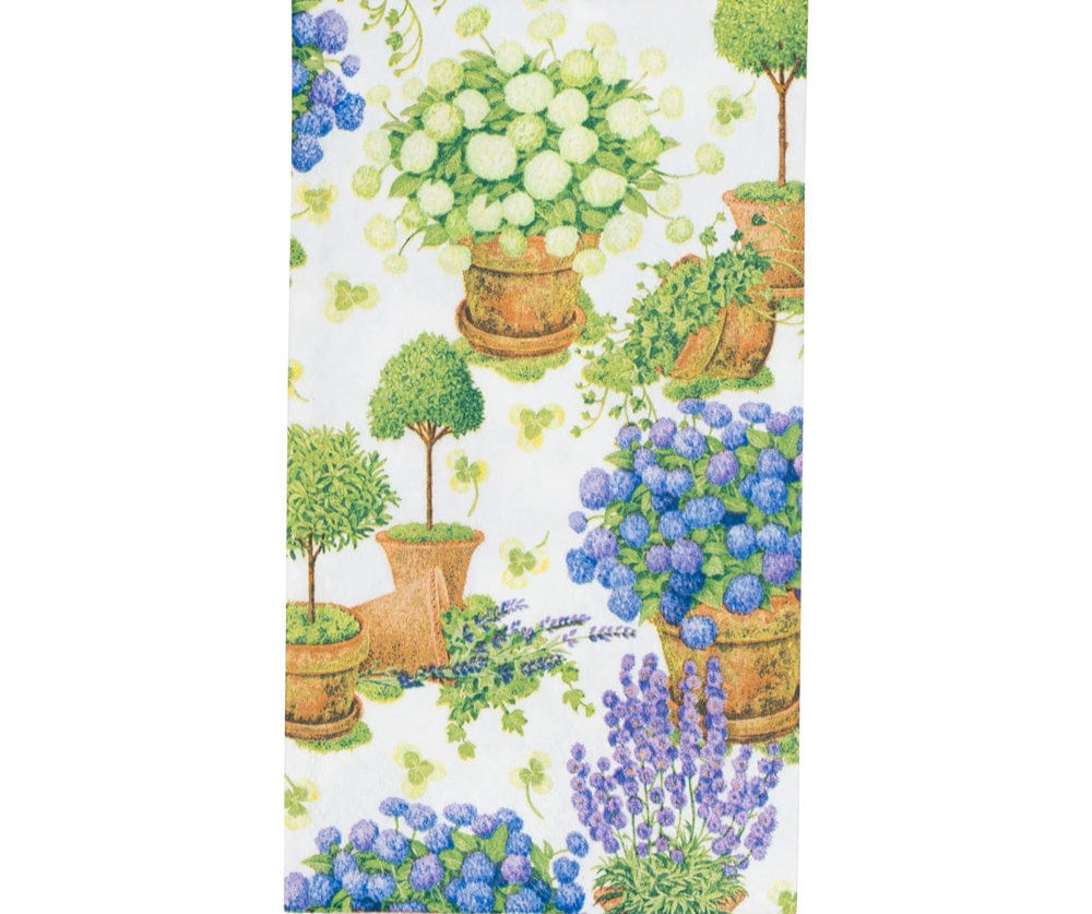 Caspari Potted Hydrangeas Paper Guest Towels