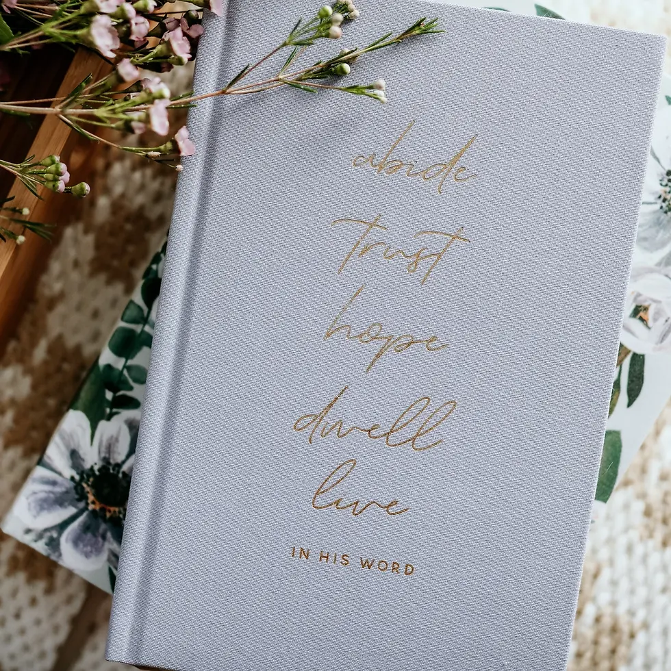 Thumbnail: Abide Linen Journal with Gold Foil Details