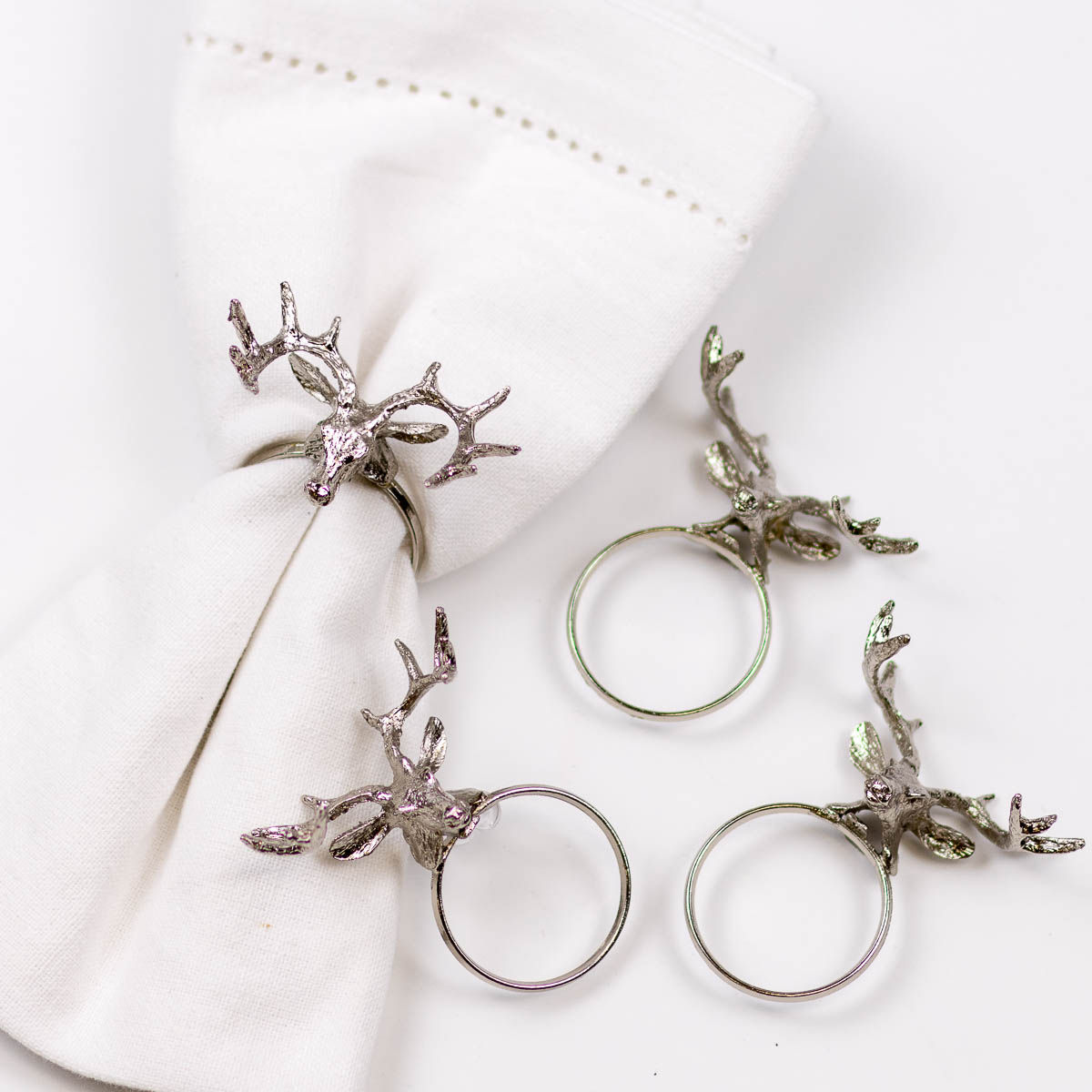 Deer Napkin Rings, Set of 4