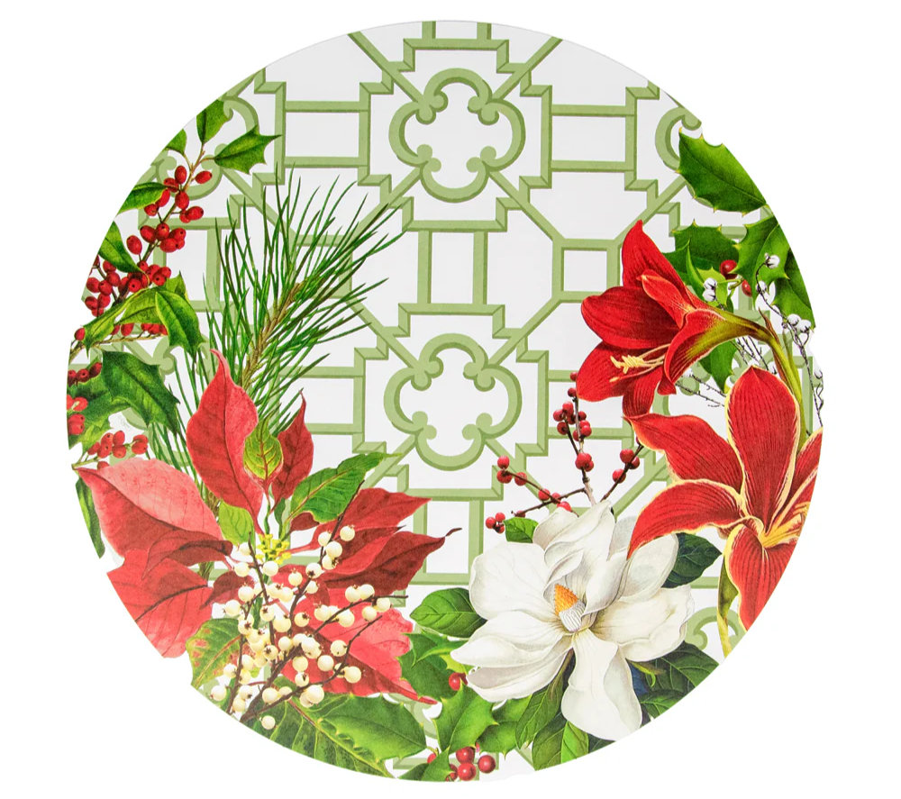 Caspari Christmas Garden Placemat