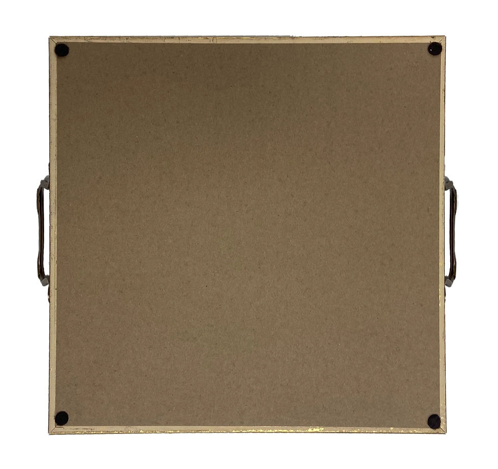 Thumbnail: Pink and Brown Equestrian Fabric Print Decorative Tray