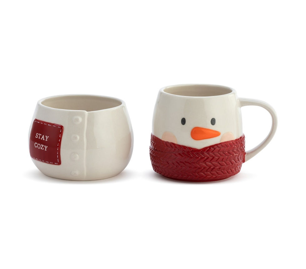 Thumbnail: Cozy Snowman Mug and Bowl Set