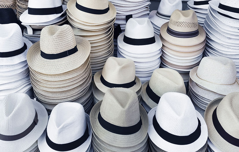 hats stacked