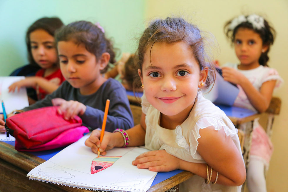 Girl holding pencil