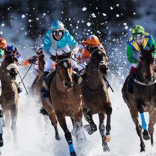 Winter Season in St Moritz. White Turf Precision and Private Jets.