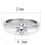 Thumbnail: Solitaire 6 Prong Setting 5 mm .46 Ct Round CZ Stainless Steel Bridal Ring 5-9