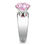 Thumbnail: Stainless Steel  Simulated Pink Rose Round Cut 10 MM 3.16 Ct Ring Size 5-10