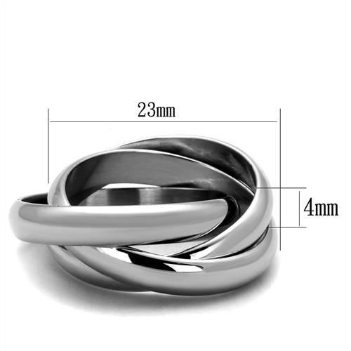 Thumbnail: Designer Inspired Triple Rolling Band Stainless Steel Promise-Engagement Sz 5-10