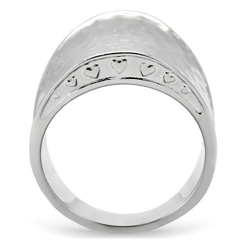 Thumbnail: Bold Cigar Band Statement Hammered Texture Stainless Steel Women's Ring Sz 5-10