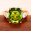 Thumbnail: Designer Inspired Green CZ & Trillion Sides Gold Plated Ring Sz 6-9