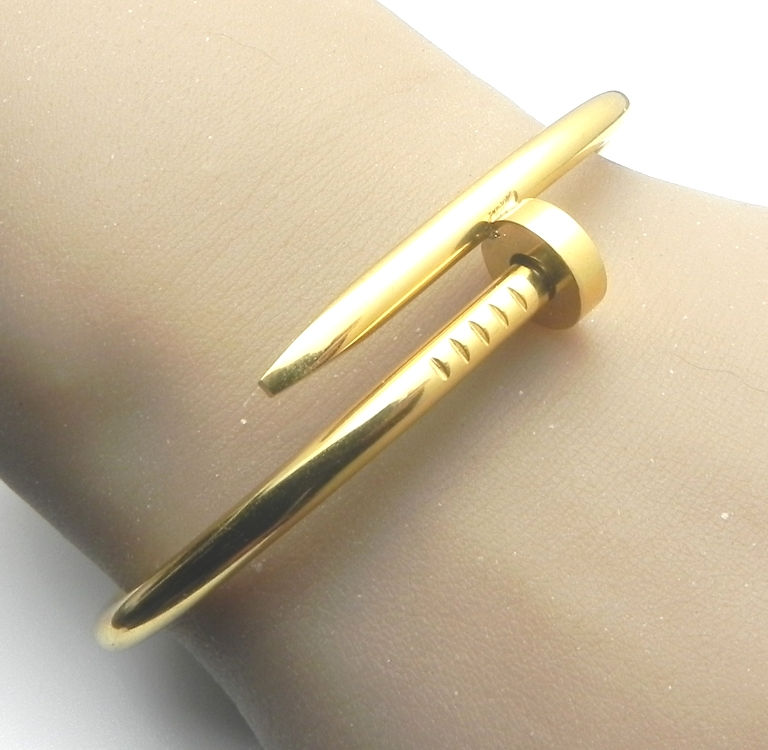 Thumbnail: Designer Inspired Nail Bracelet 2.6mm Stainless Steel
