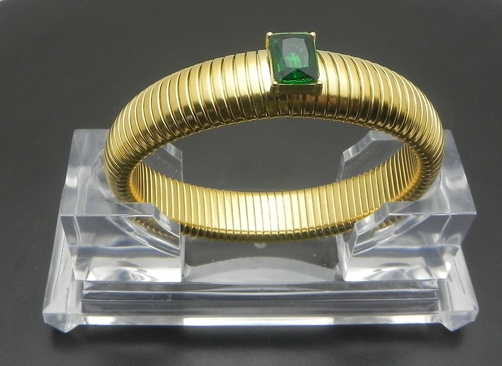 Thumbnail: Cobra Stretch Bracelet 4 Colors 2 Sizes Gold Plated Stainless Steel Bracelet