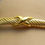 Thumbnail: Designer Inspired Gold Tone Cable Stainless Steel Bracelet Cuff