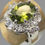 Thumbnail: Classic Vintage-Retro Olivine Oval & Halo Pave Set CZ Rhodium Ring Size 6-7