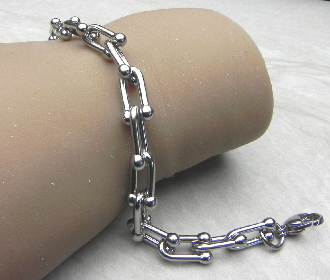 Designer Inspired Stainless Steel U-LinkBracelet