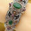 Thumbnail: Vintage Inspired Antiqued Gold Tone Emerald-Ruby-Crystals Bracelet