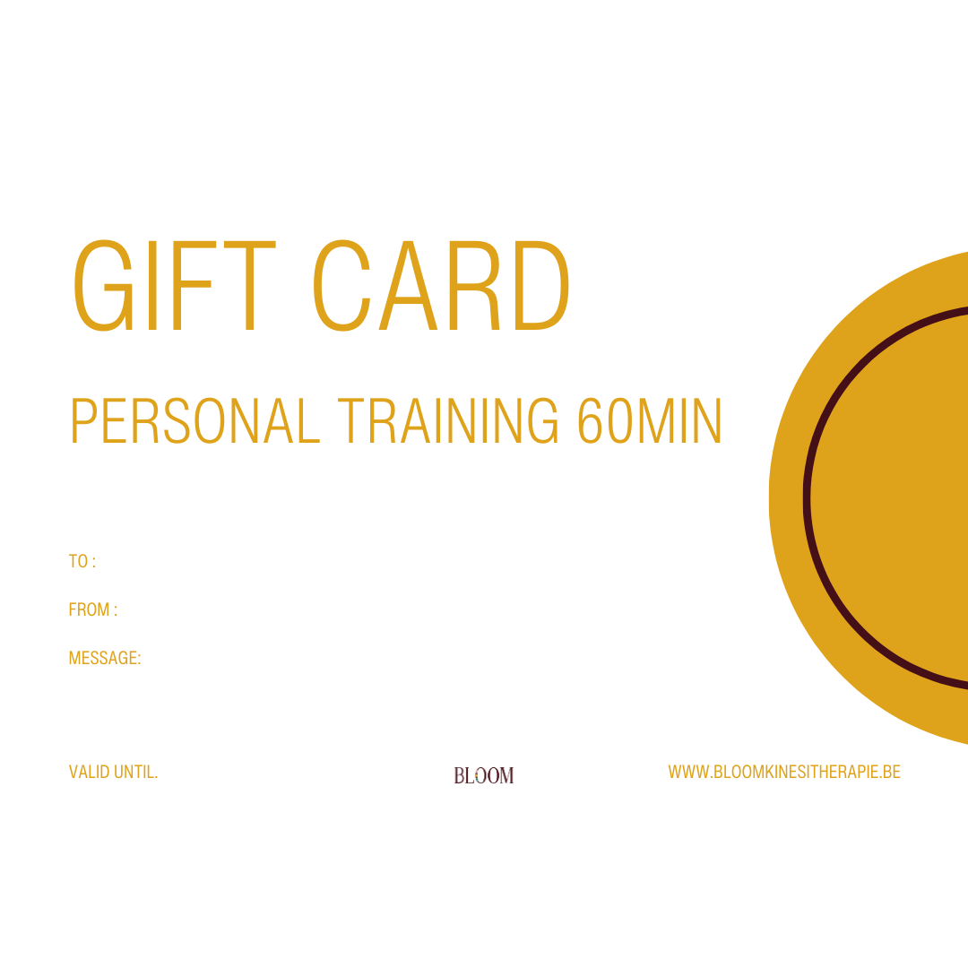 Gift card personal training 60 min