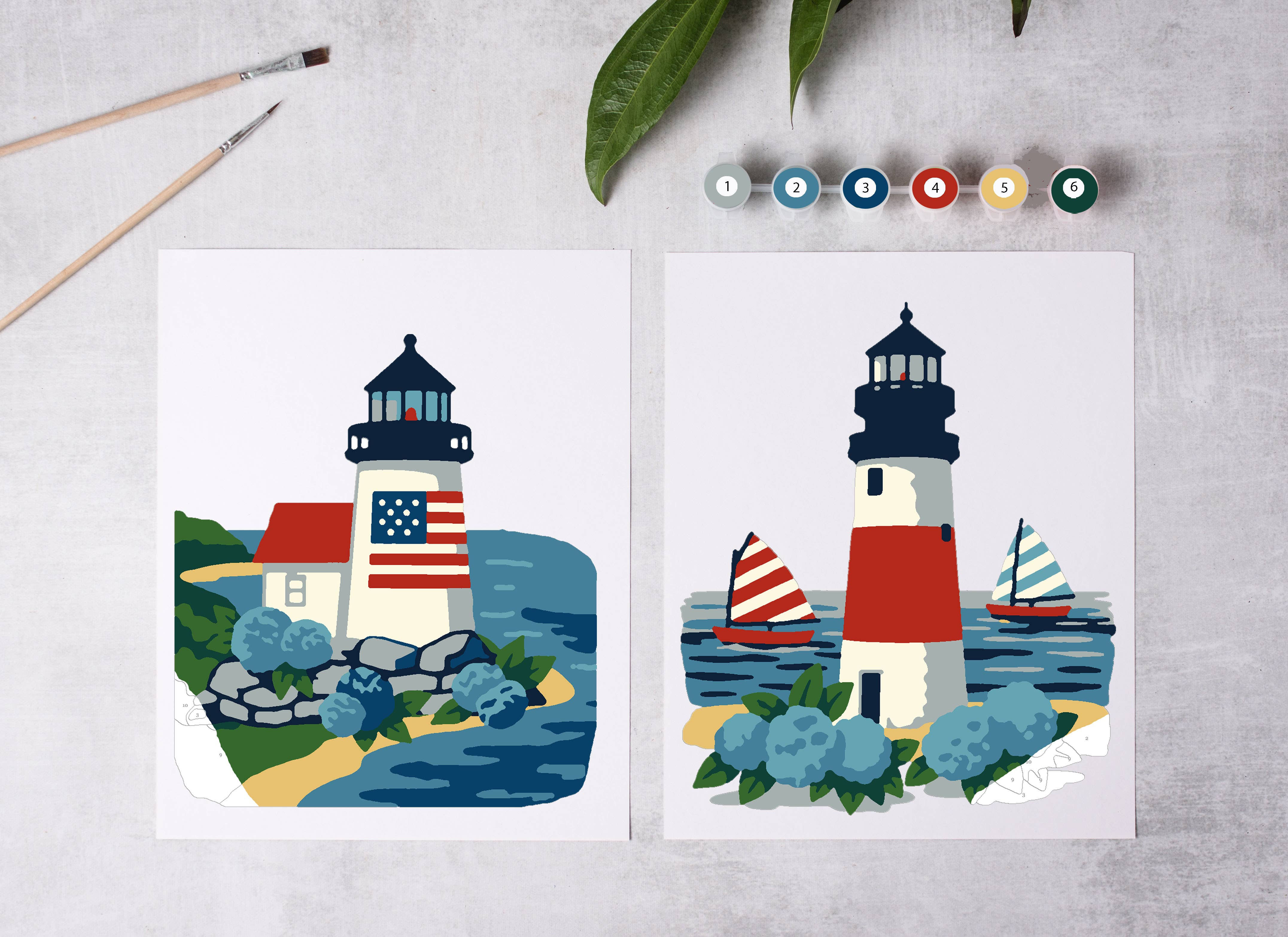 Paint-By-Number Kit - East Coast Lighthouses