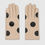 Thumbnail: Cream + Black Spot Leather Gloves
