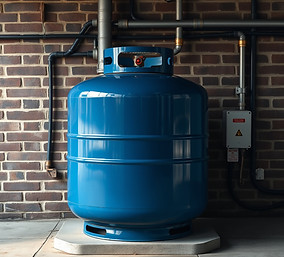 Propane tank blank dark blue connected to a business.jpg
