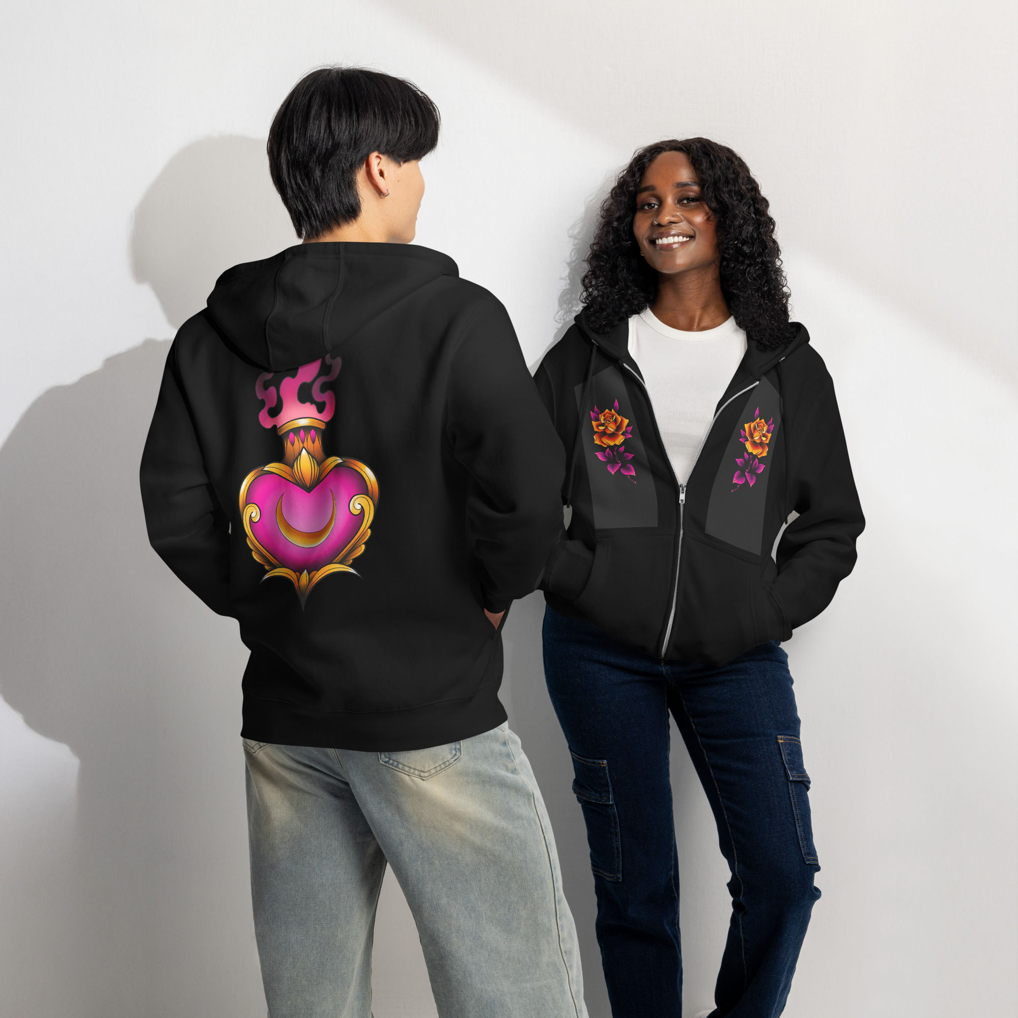 Magical Girl Sacred Heart Premium full zip hoodie