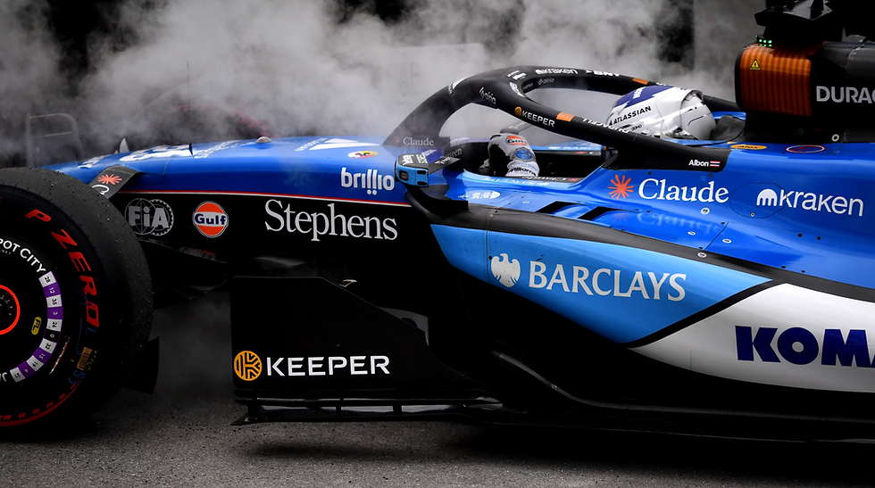 Albon in the pitlane after retiring from the 2026 Canadian Grand Prix | Credit: Formula One