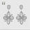 Thumbnail: Large Crystal Flower Clip Earrings