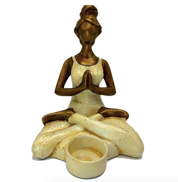 Miniatura: Lady Yoga porta vela resina