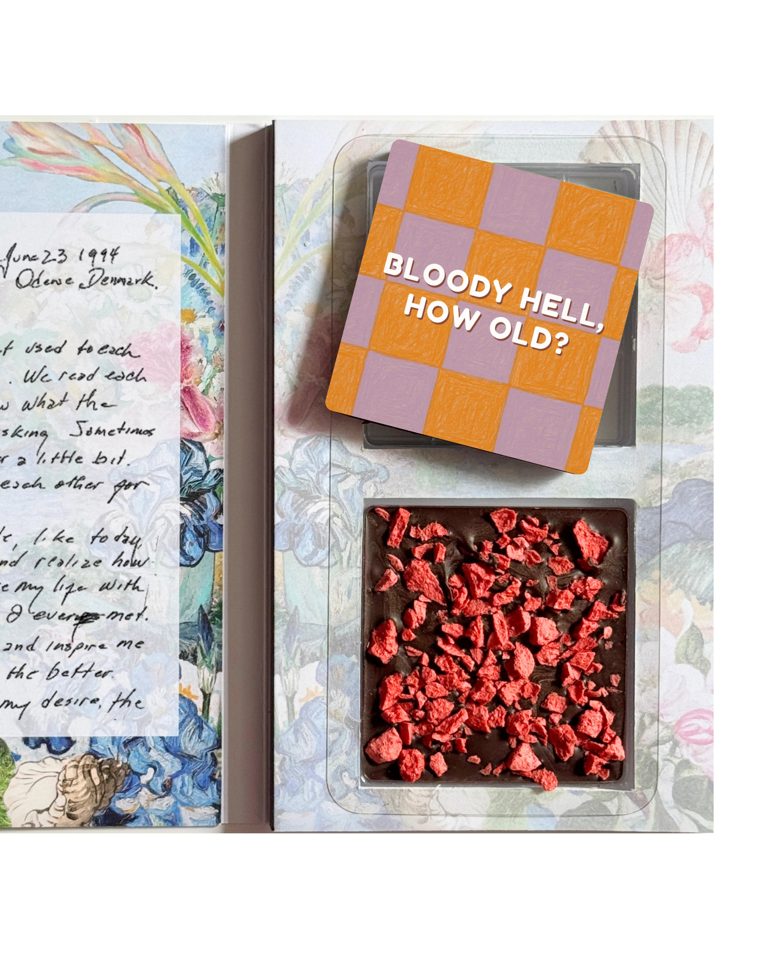 Bloody Hell, How old? - Chocolate Bar duo in Greeting Card box