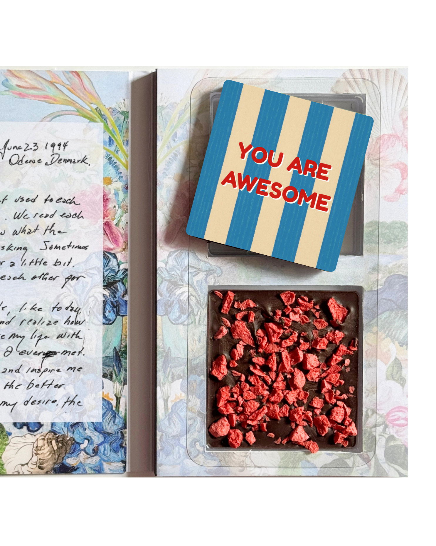 You are Awsome - Chocolate Bar duo in Greeting Card box