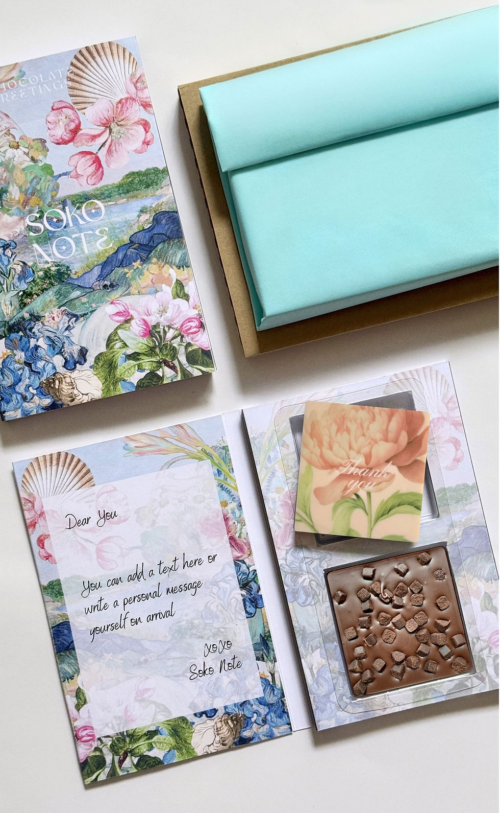 Thumbnail: #T1 - Thank You Chocolate Bar duo in Greeting Card box