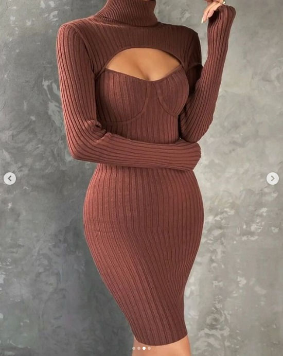 Miniatura: Vestido Casual de Tejido Grueso
