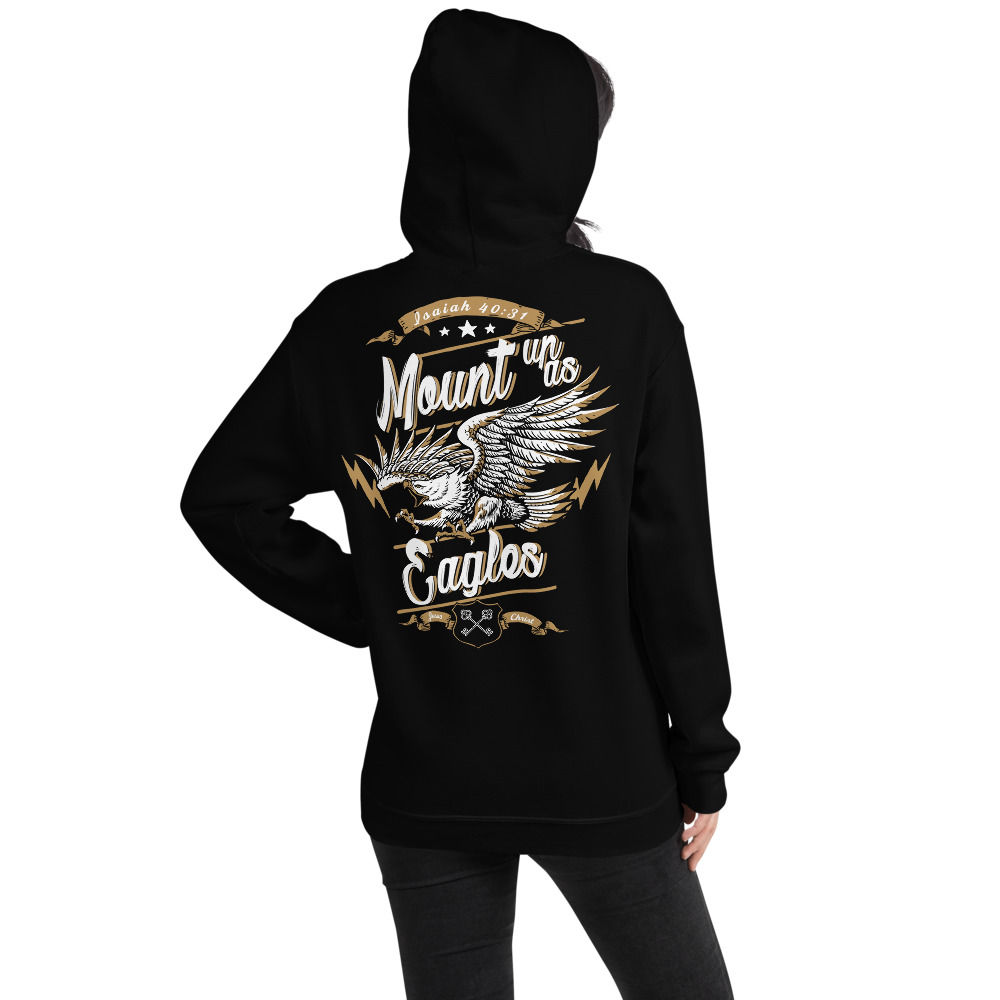 Mount Up as Eagles - Unisex Hoodie (Black)