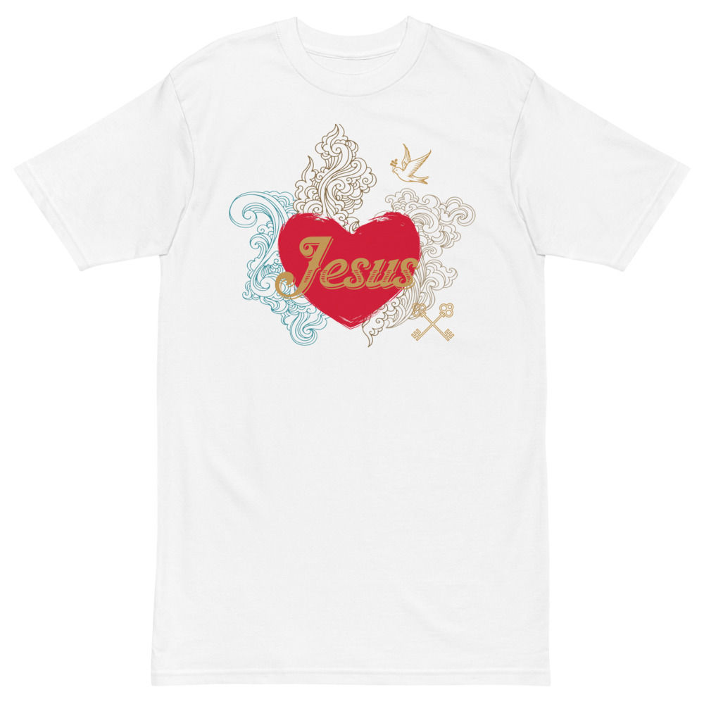 Jesus is in My Heart - Men’s Shirt (Black & White)