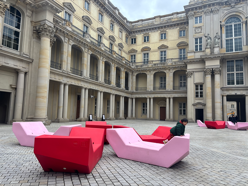 My son inside Humboldt Forum