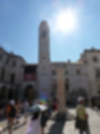 Roland column in the front and the Bell Tower