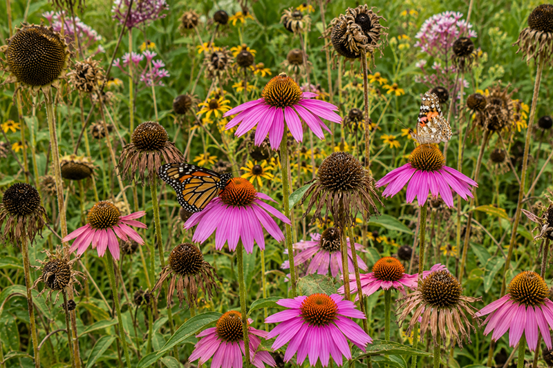 Leave late summer coneflowers for winter habitat