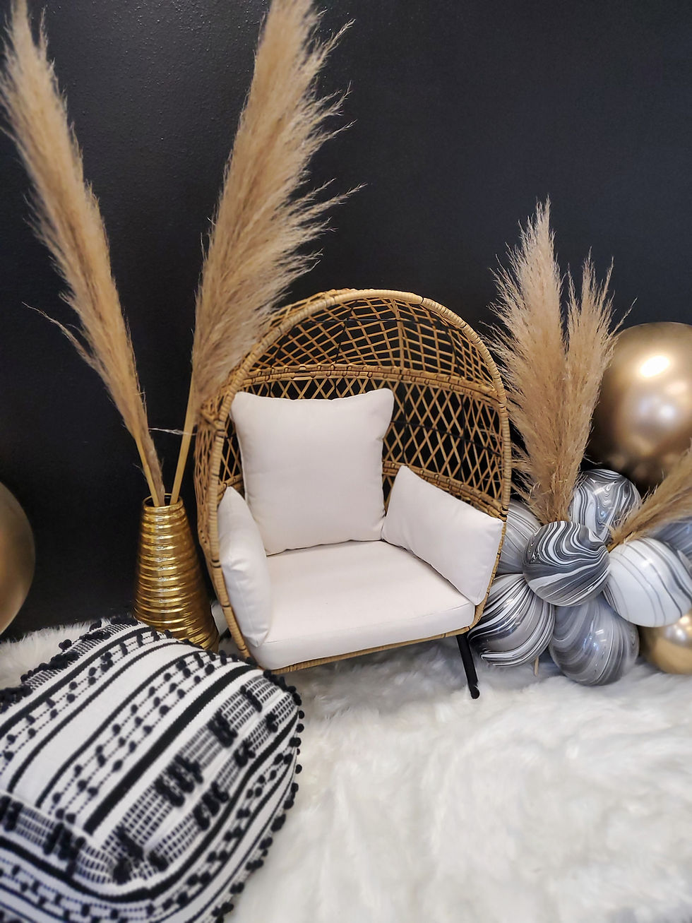 Thumbnail: KIDS RATTAN EGG CHAIR